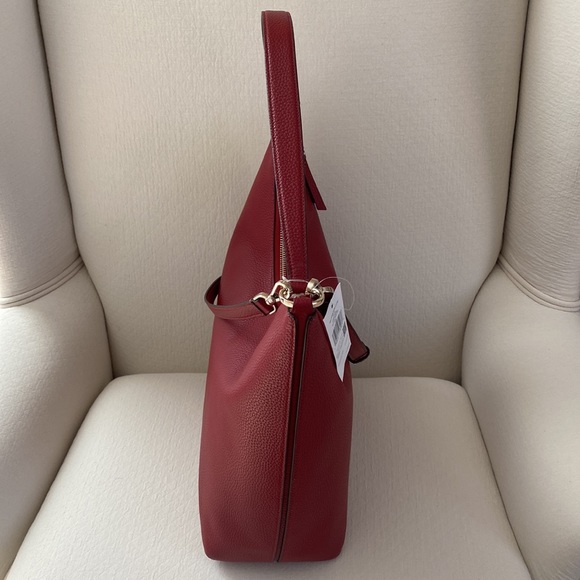 Kate Spade ♠️ New York Zippy Pebbled Leather Shoulder Bag, Red Curran K8140, NWT - Picture 15 of 16